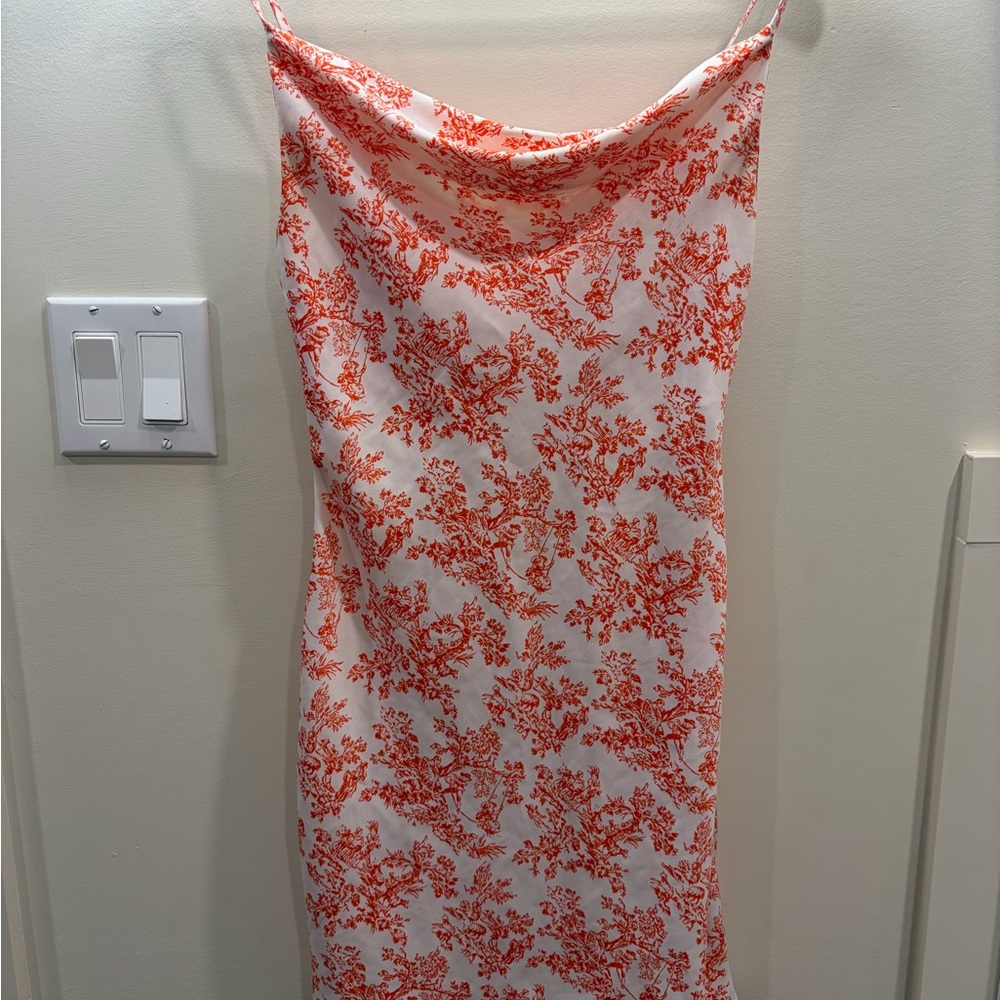 Urban Outfitters Strapless Red and White Dress